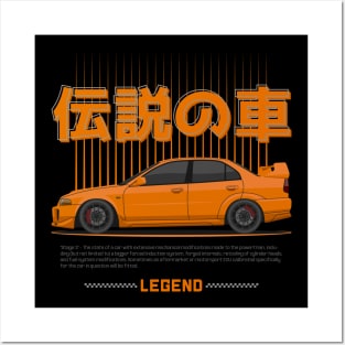 Tuner Orange EVO V JDM Posters and Art